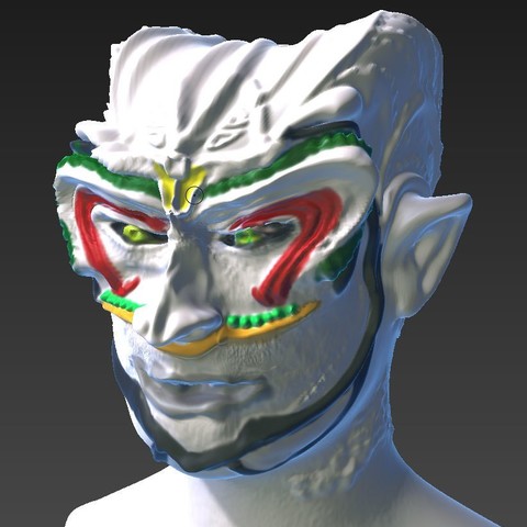 demon bust art torso freak alien 3D print model - Mito3D