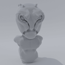 demonio busto art diablo del demonios el infierno escultura 3d print model - Mito3D