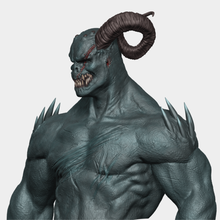 Dämon Büste Kunst die Kreatur monster Charakter statue 3d print model - Mito3D