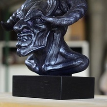 demon bust head deamon art fantasy 3d print model - Mito3D
