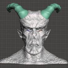 demon bust figure hell 3d print model - Mito3D