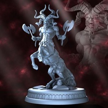 demônio centauro arte jogos guerra miniatura martelo fantasia Deus caos vampiro cavalo Machado 3d print model - Mito3D