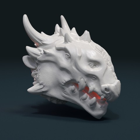el demonio de la cabeza del dragón.art.inferno.la criatura.devi.satanás.fang.monster.terrible 3D print model - Mito3D