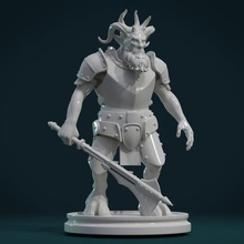İblis şekil ııı sanat şeytan axe yaratık heykel ınferno heykelcik knight zırh canavar 3d print model - Mito3D