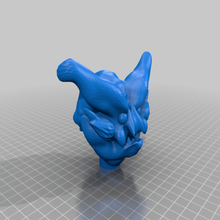 demon head 004 sculptures 3d print model - Mito3D