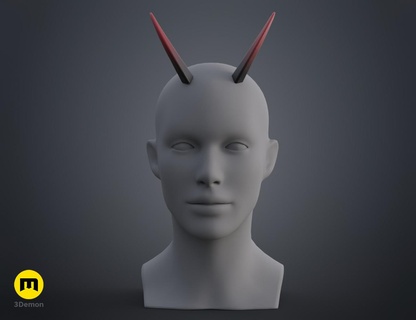 demon horns 3d print model - Mito3D