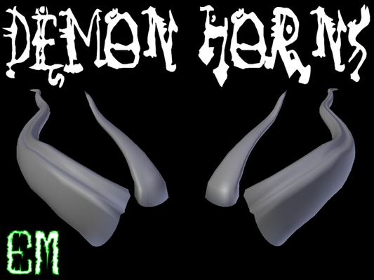 demon horns horn accesseries cosplay props decor 3d print model - Mito3D