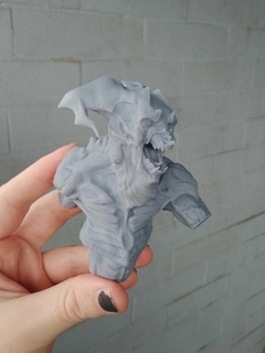 demon hound fabrizzio horror bust fantasy 3d print model - Mito3D