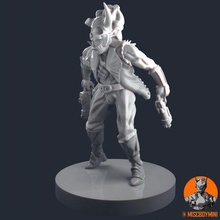 demon hunter demonform miscboymini dnd miniature human character skull tabletop rpg 3d print model - Mito3D