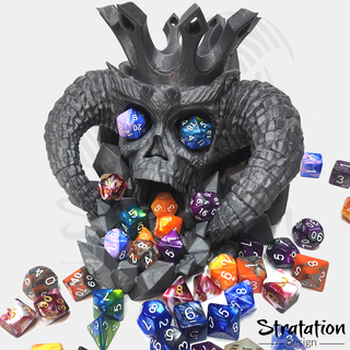demon king's skull dice tower Game fantasy boardgame tabletop dicetower pathfinder wargame dungeon decor 3d print model - Mito3D