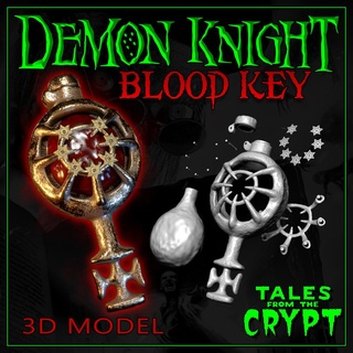 demon knight blood key Art tales from the crypt horror keeper 3d print model - Mito3D