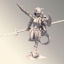 demônio senhora caçadora jogos jogo guerra meninas miniatura 3d print model - Mito3D
