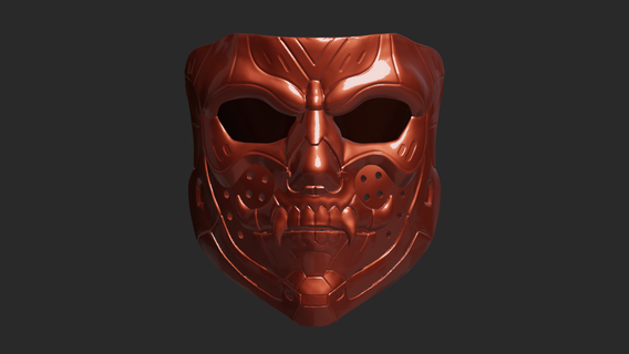 demônio mascarar capacete imprimível impressão stl arte brinquedo bola ataque cosplay 3d 3d print model - Mito3D