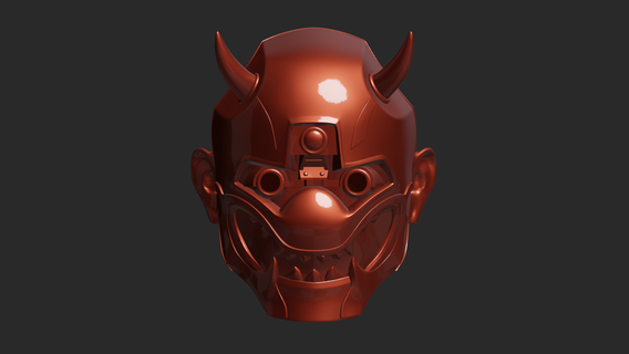 iblis maske kask yazdırılabilir Yazdır stl Sanat oyuncak vuruş topu Kostüm oyunu baskı 3d 3d print model - Mito3D