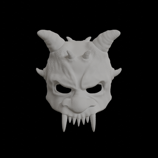 demônio mascarar suporte cosplay arte 3d print model - Mito3D
