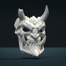 demon mask ii fashion devil imp satan inferno lucifer 3d print model - Mito3D