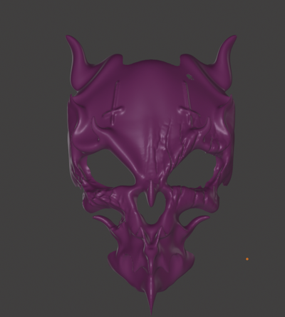 demonio máscara v127 mal horror original larp cosplay apuntalar 3d print model - Mito3D
