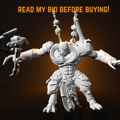 demon prince devil chaos warriors game winged chaotic of tabletop 3d print model - Mito3D