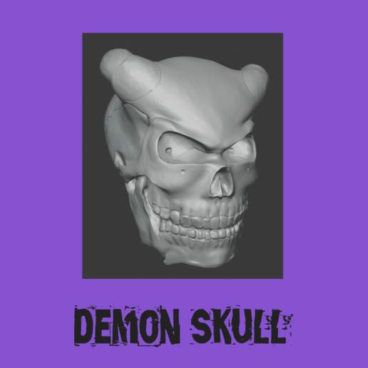 demônio do crânio a arte escultura 3dmodeling 3dsculpt skulpture craniana 3D print model - Mito3D