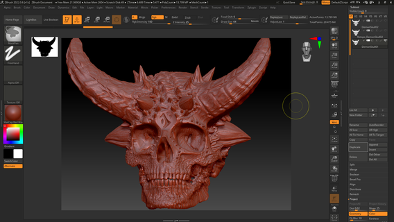 demon skull anime creepy halloween holiday demons scary prop 3d print model - Mito3D