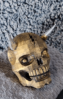 demone cranio arte 3d print model - Mito3D