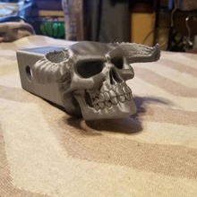 demon skull receiver hitch cover various automotive 3d print model - Mito3D
