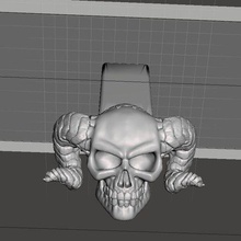 demon skull v3 arkleseizure hitch cover 2-inch various automotive 3d print model - Mito3D