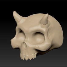 demon skull various 3d print model - Mito3D
