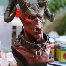 demon slave-Büste Kunst horn fantasy 3d print model - Mito3D