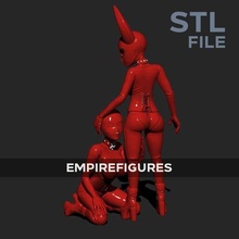iblis köle Ayarlamak Sanat seksi kız heykel oyuncak koleksiyon lateks 3d print model - Mito3D