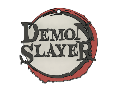 demon slayer keychain Art demon slayer logo anime kimetsu tanjiro nezuko hashira inosuke zenitsu muzan hinokami kagura keychain  3d print model - Mito3D