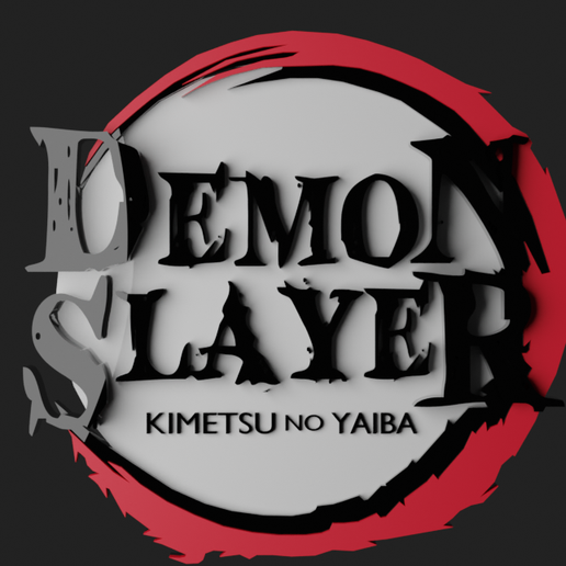 demon slayer logo art anime kimetsu yaiba tanjiro nezuko inosuke 3D print model - Mito3D