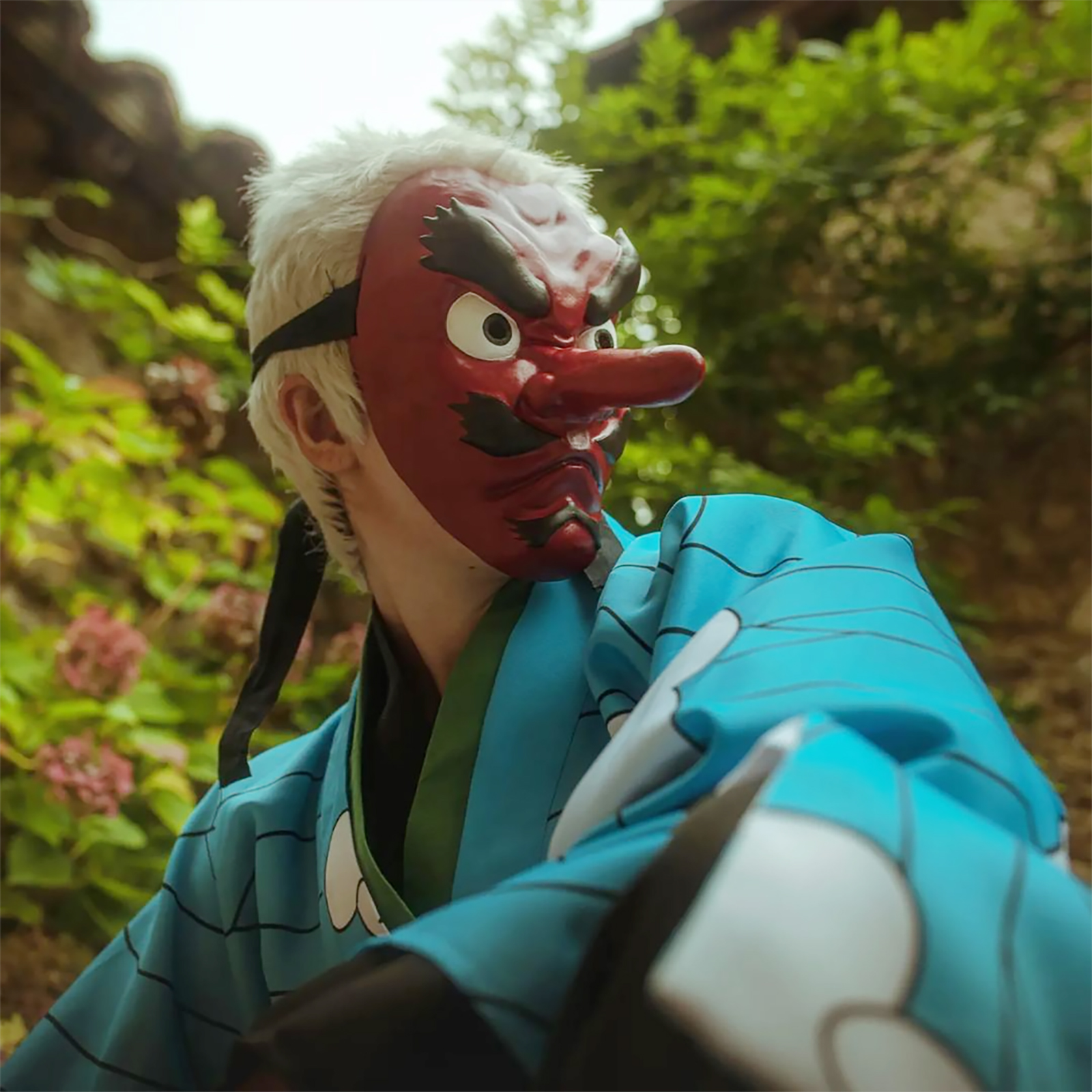 demone assassino maschera kimetsu yaiba urokodaki cosplay anime gioco casco Halloween 3D print model - Mito3D