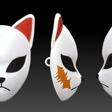 Dämon Jägerin Sabito Maske Kimetsu no yaiba 3d print model - Mito3D