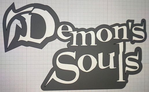 demonio almas logo rpg juguete juego pc preparar 3d print model - Mito3D