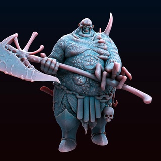 démon guerrier 2 Jeu nurgle armée chaos sang bol nurgles tentacules gros kitbash kitbashing marteau Halloween 3d print model - Mito3D