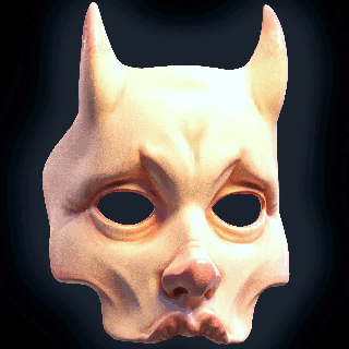 iblis Kadın trajik maske 3d print model - Mito3D