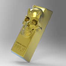 demong gold art demon toy 3d print model - Mito3D