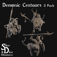 demonic centaurs tabletop miniatures pack game demon centaur wargame dnd miniature cavalry fantasy 3d print model - Mito3D