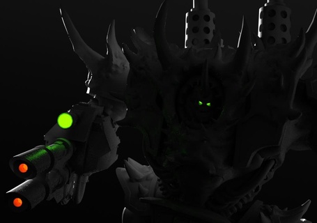 demoníaco ciborgue ogro escuro funga 3d print model - Mito3D