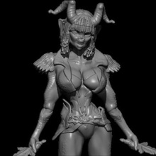 demonica Kunst fantasy Frau 3d print model - Mito3D