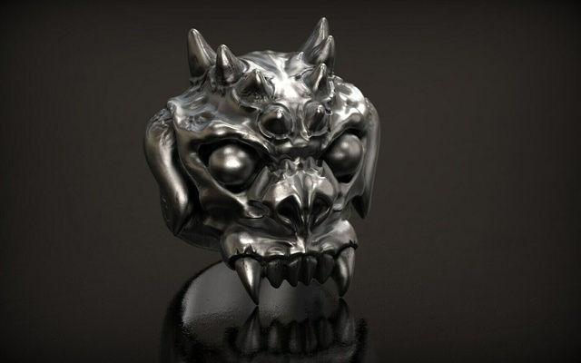 demônios cabeça anel ra's al ghul seta ras leragem of assassinos sombra guerreiro ninja sobrenatural demônio 3d print model - Mito3D