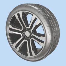 denali wheels rims chevy gmc truck scale model 1/25 1/24 1/18 1/10 3d print model - Mito3D