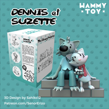 dennis & suzette - literary hedgehog series art toy collectible cat wolf furry cute collectable figures wammy 3d print model - Mito3D
