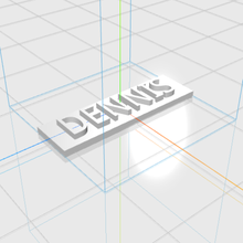 dennis letters name male 3d gift 3d print model - Mito3D