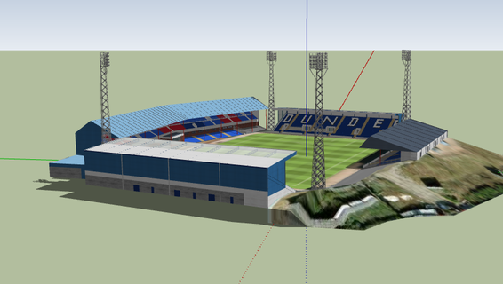 dens park dundee fc stadium use 2023 soccer nfl nba mlb nhl scotland 3d print model - Mito3D