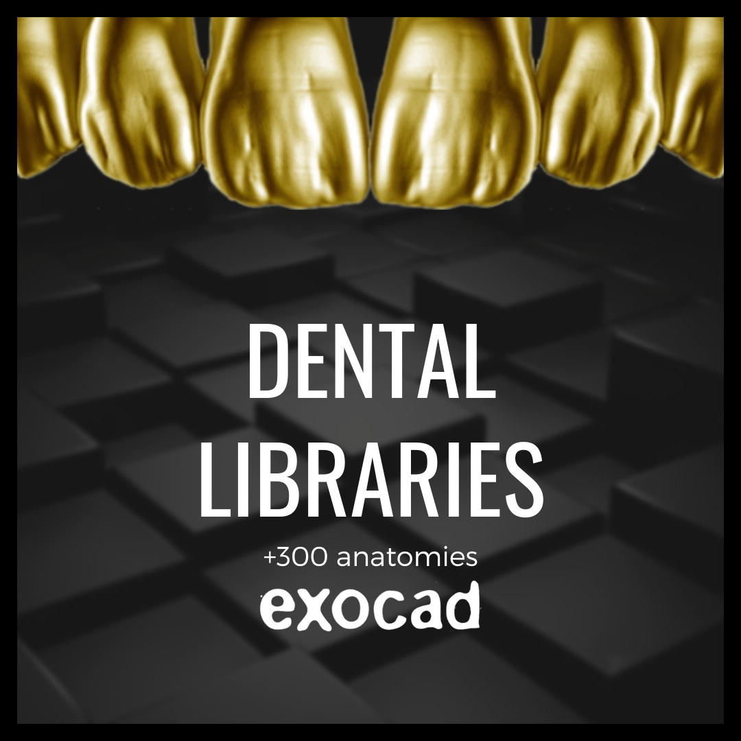 dentale biblioteca bundle + tibase exocad sirona dente denti dentista 3D print model - Mito3D