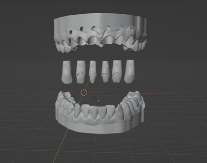 dental models removable dies Various model upper jaw wax up tooth teet dentst exocad 3d print model - Mito3D