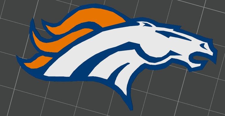 denver broncos jeu bambu nfl football sports logo 3d print model - Mito3D