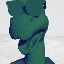 denver son dinozor büstü sanat dizi tv anime 3d print model - Mito3D